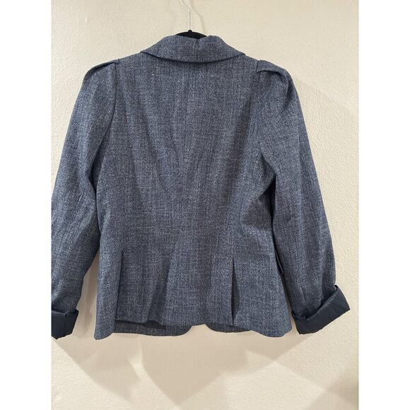 The Limited Collection womens career Blazer color Blue pockets 2 buttons front - Picture 3 of 10